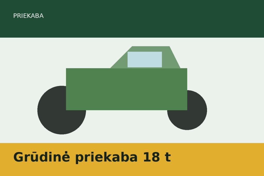 Grūdinė priekaba 18 t, trijų ašių
